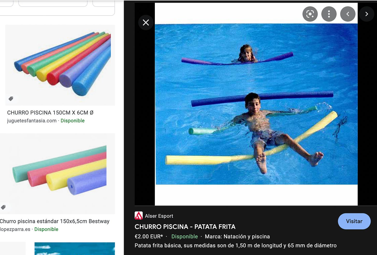 Churro piscina estándar 150x6,5cm Bestway