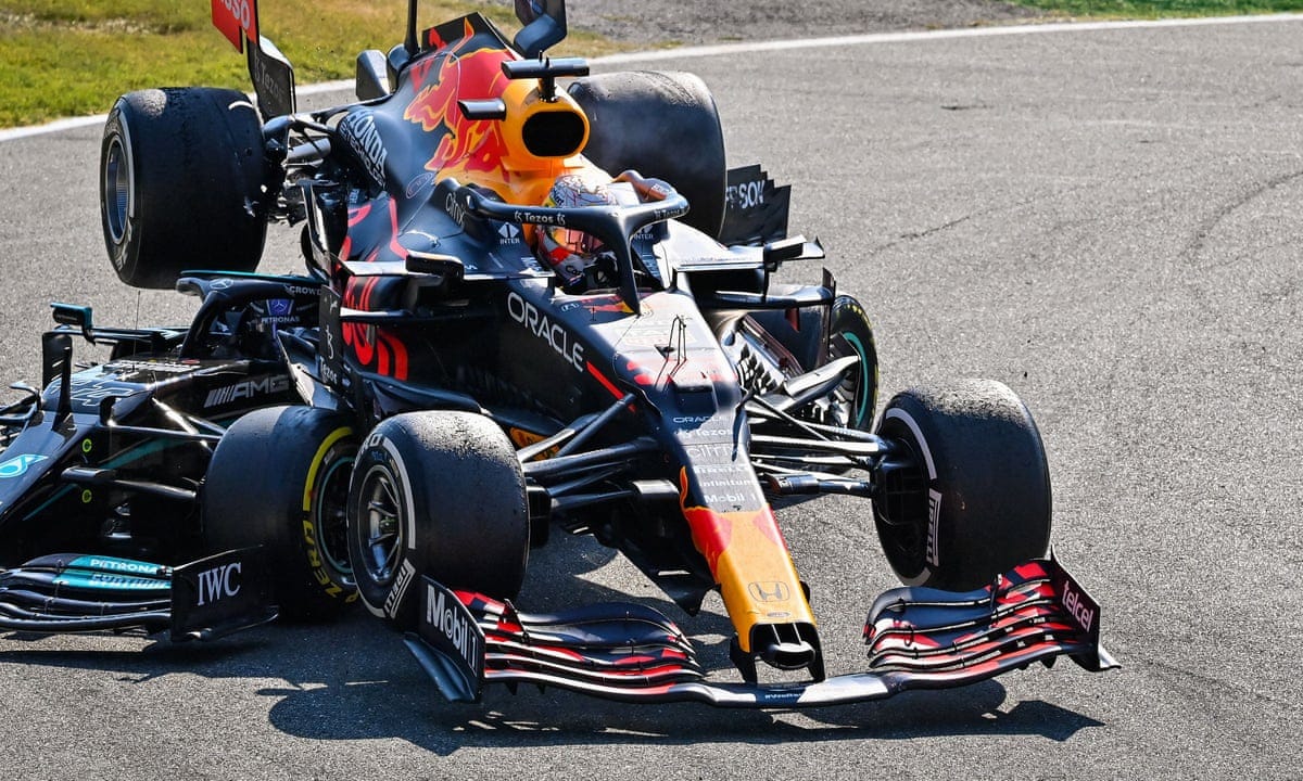 Halo saved my life,' says Lewis Hamilton after Verstappen crash at Italian  GP | Formula One | The Guardian