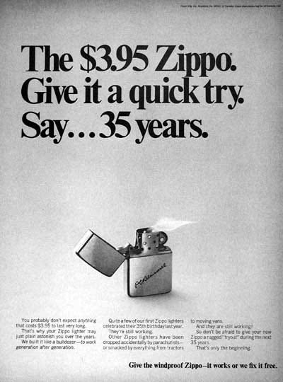 Zippo | Best Copywriting Ads