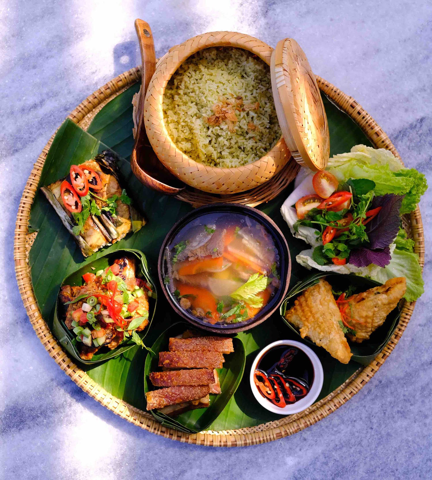 Com Nieu set menu, Maia Quy Nhon Vietnam