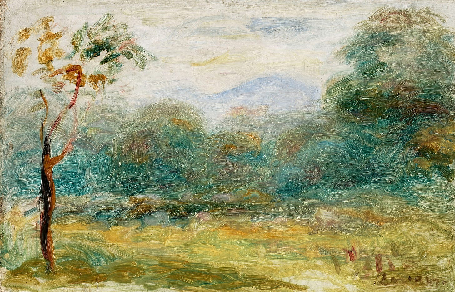 Landscape from the south of France (Cagnes-sur-Mer) (1911) by Pierre-Auguste Renoir
