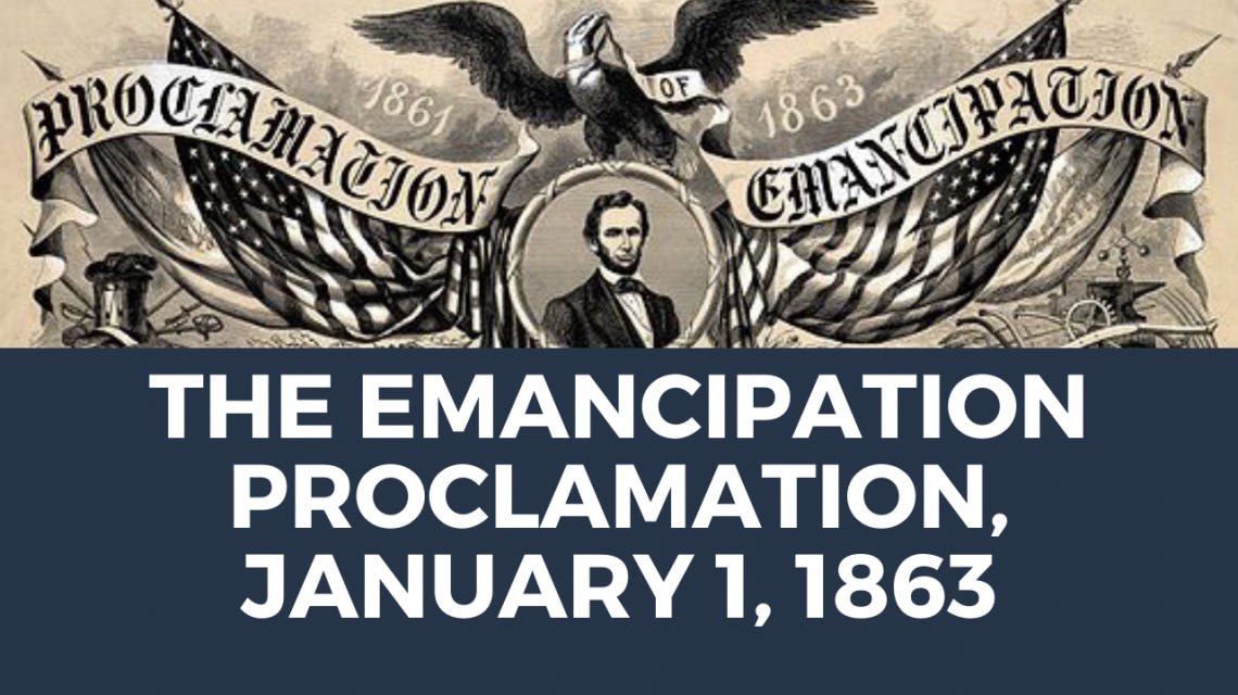 The Emancipation Proclamation, January 1, 1863