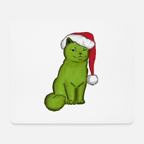 Grinch cat' Mouse Pad | Spreadshirt