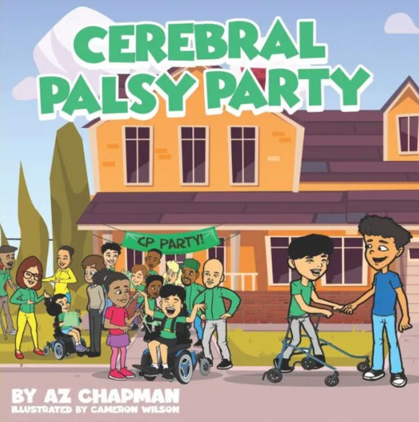 cover for cerebral palsy party by AZ Chapman, an illustrated childrens book