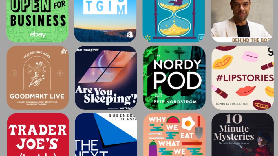 Branded podcasts are becoming an increasingly popular marketing vehicle for retailers.