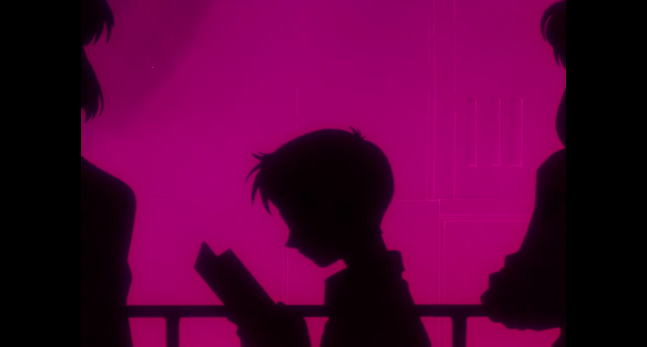 Shinji reading a book.