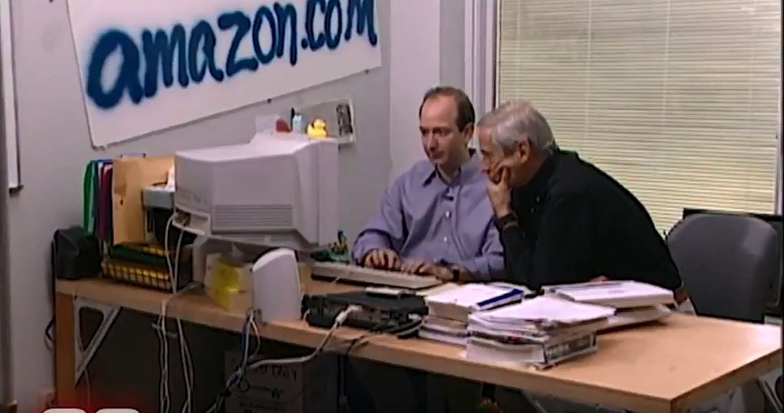 From tiny bookstore to $1trillion tech giant – early photos reveal Amazon&#39;s  humble roots 25 years ago
