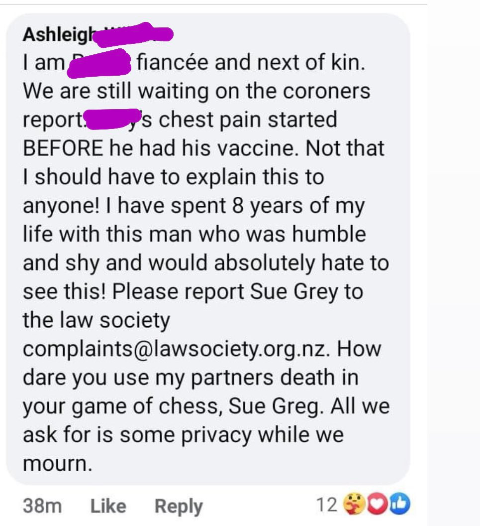 “[The] chest pain started BEFORE he had the vaccine”