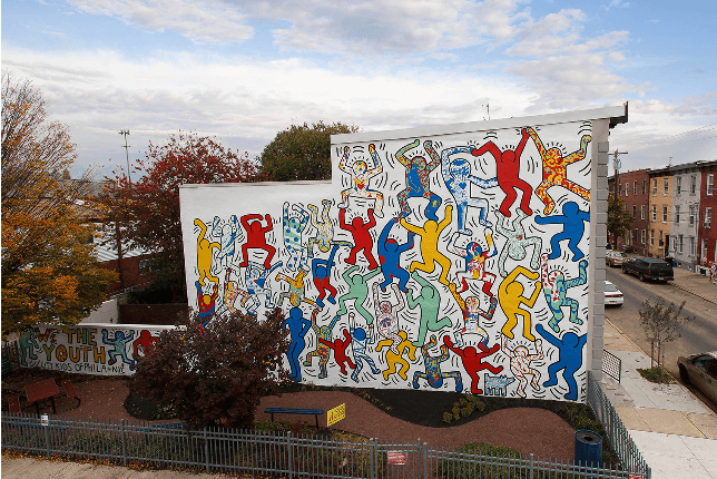 Keith Haring we the youth on the side of a building
