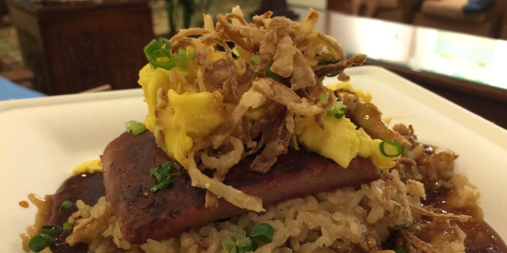 Hula Grill's Spam Fried Rice Loco Moco