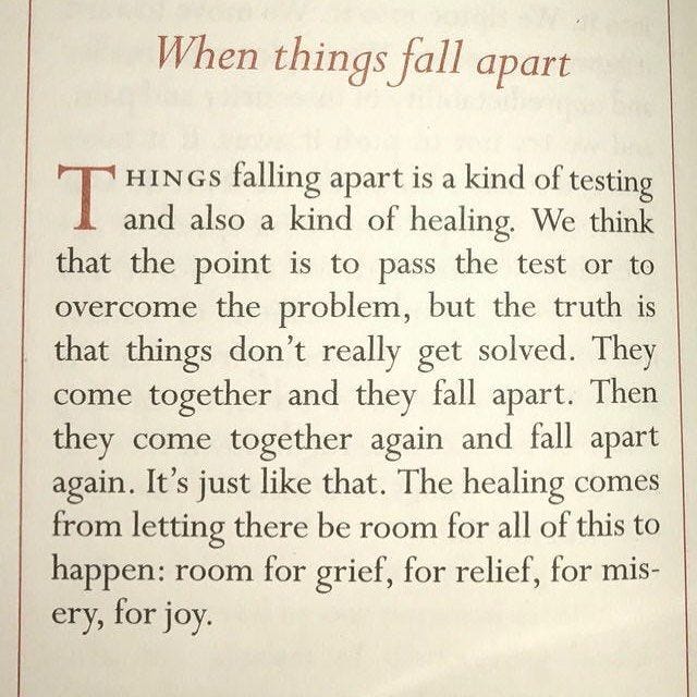 Quotes of wisdom in things fall apart When things fall apart heart advice  for difficult times by pema | Dogtrainingobedienceschool.com