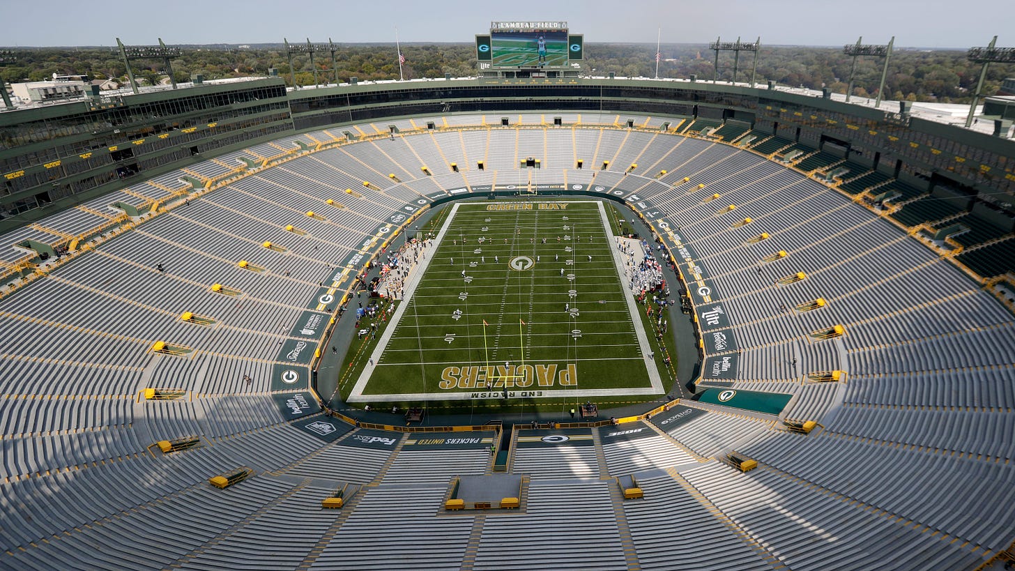 Packers win, but an empty Lambeau Field is just weird on game day