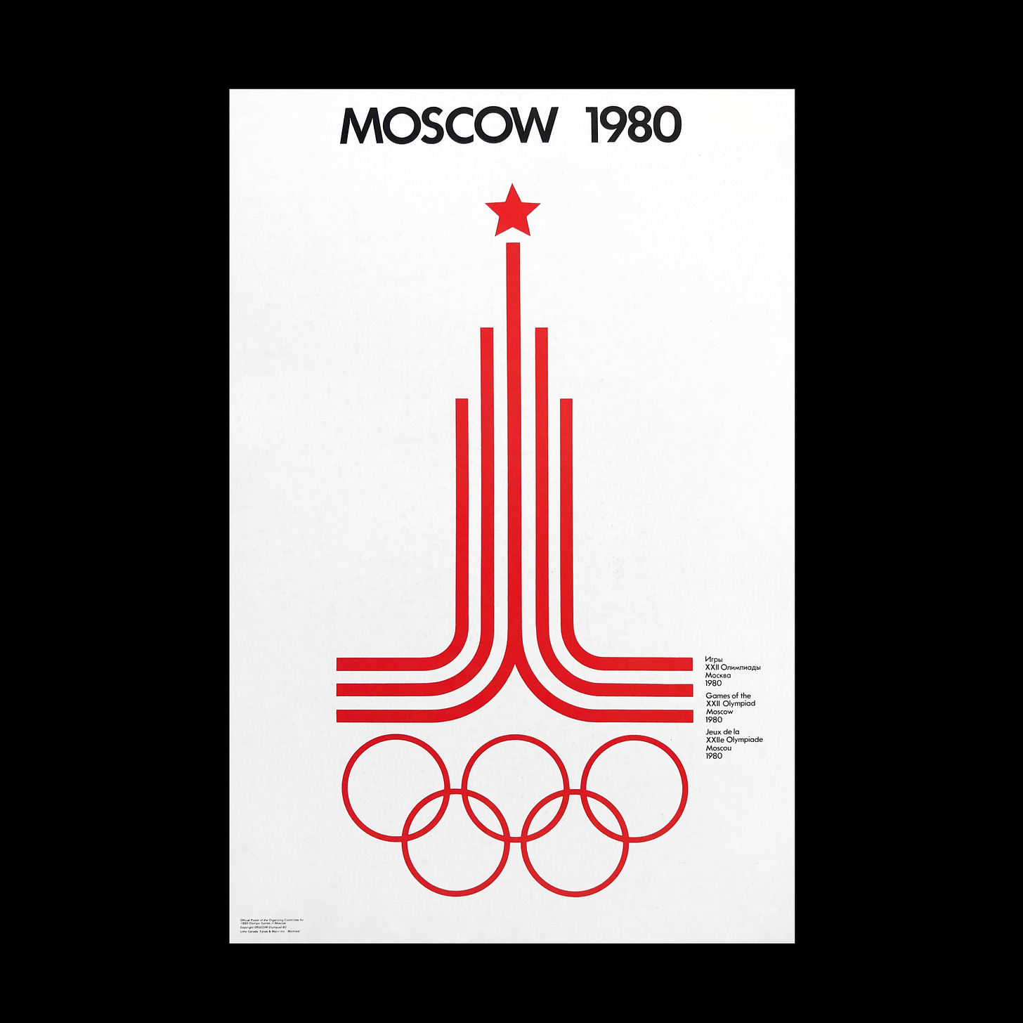 Moscow 1980 Summer Olympics Official poster