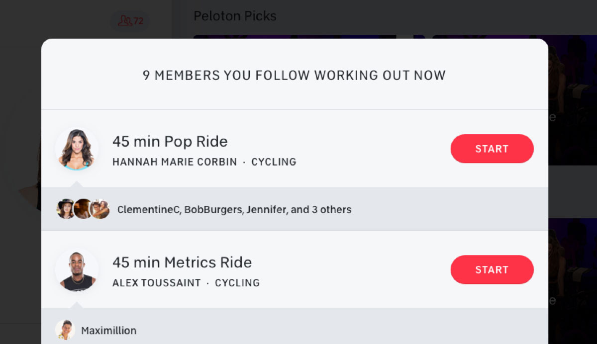 Image result for peloton social features