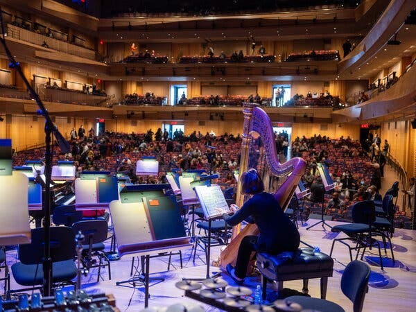 David Geffen Hall reopened to the public after a $550 million renovation with the premiere of “San Juan Hill” by the jazz trumpeter and composer Etienne Charles.