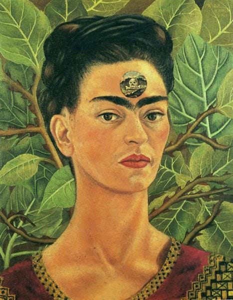 Thinking About Death, Pensando en la Muerte, Frida Kahlo, 1943, C0450: www.fridakahlofans.com
