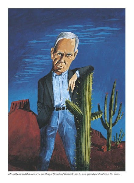 Illustration of Cormac McCarthy, Mark Ulriksen, The New Yorker (July 25, 2005)