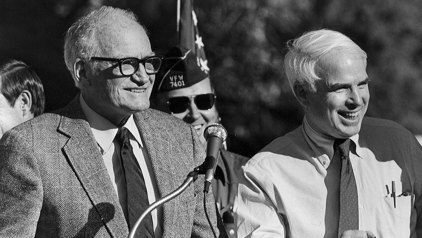 John McCain eulogized himself when he eulogized Barry Goldwater
