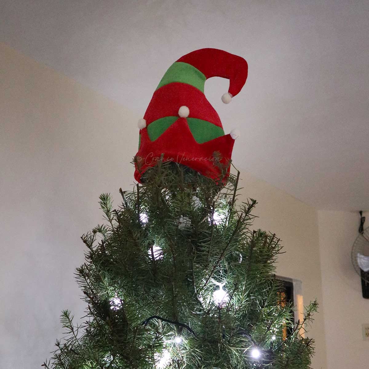 elf on top of the Christmas tree