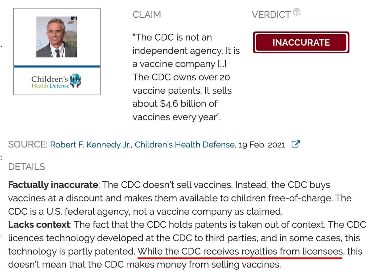 factchecker berbohong tentang CDC