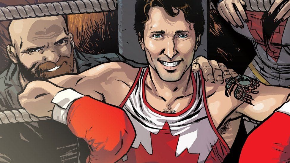 Justin Trudeau gets comic book treatment in Marvel tale - BBC News