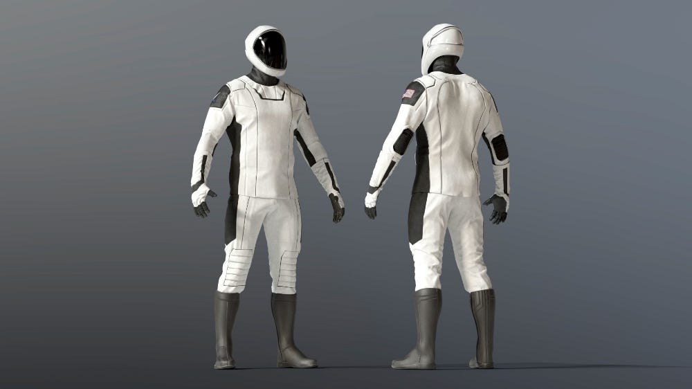 SPACESUIT SpaceX Dragon Starman | 3D model in 2021 | Space suit, Spacex  dragon, Spacex