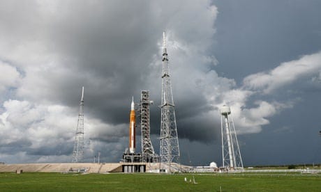 Nasa’s moon rocket at Cape Canaveral, Florida