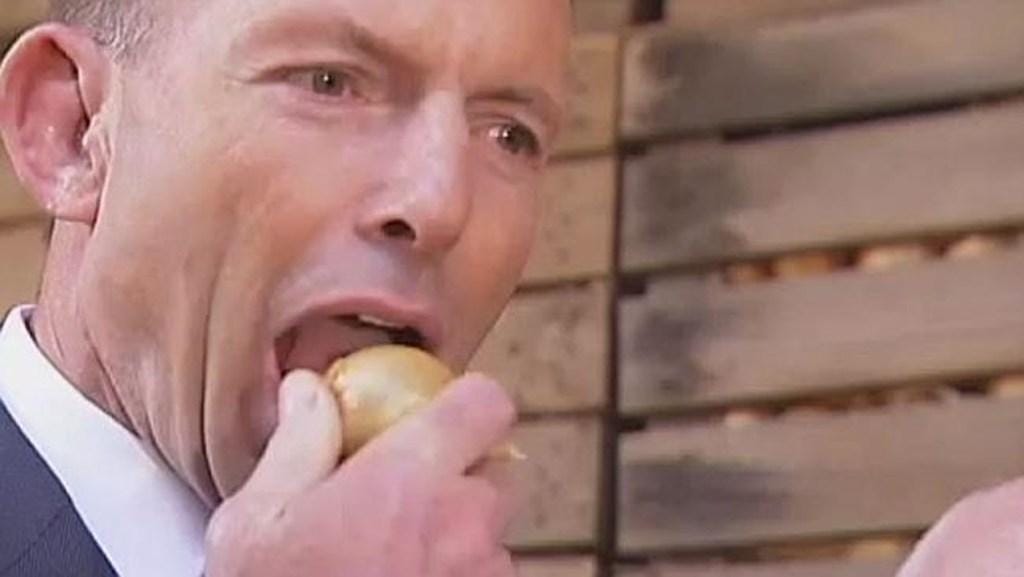 Tony Abbott on the onion: Former PM finally explains why he bit into raw  onion | news.com.au — Australia's leading news site