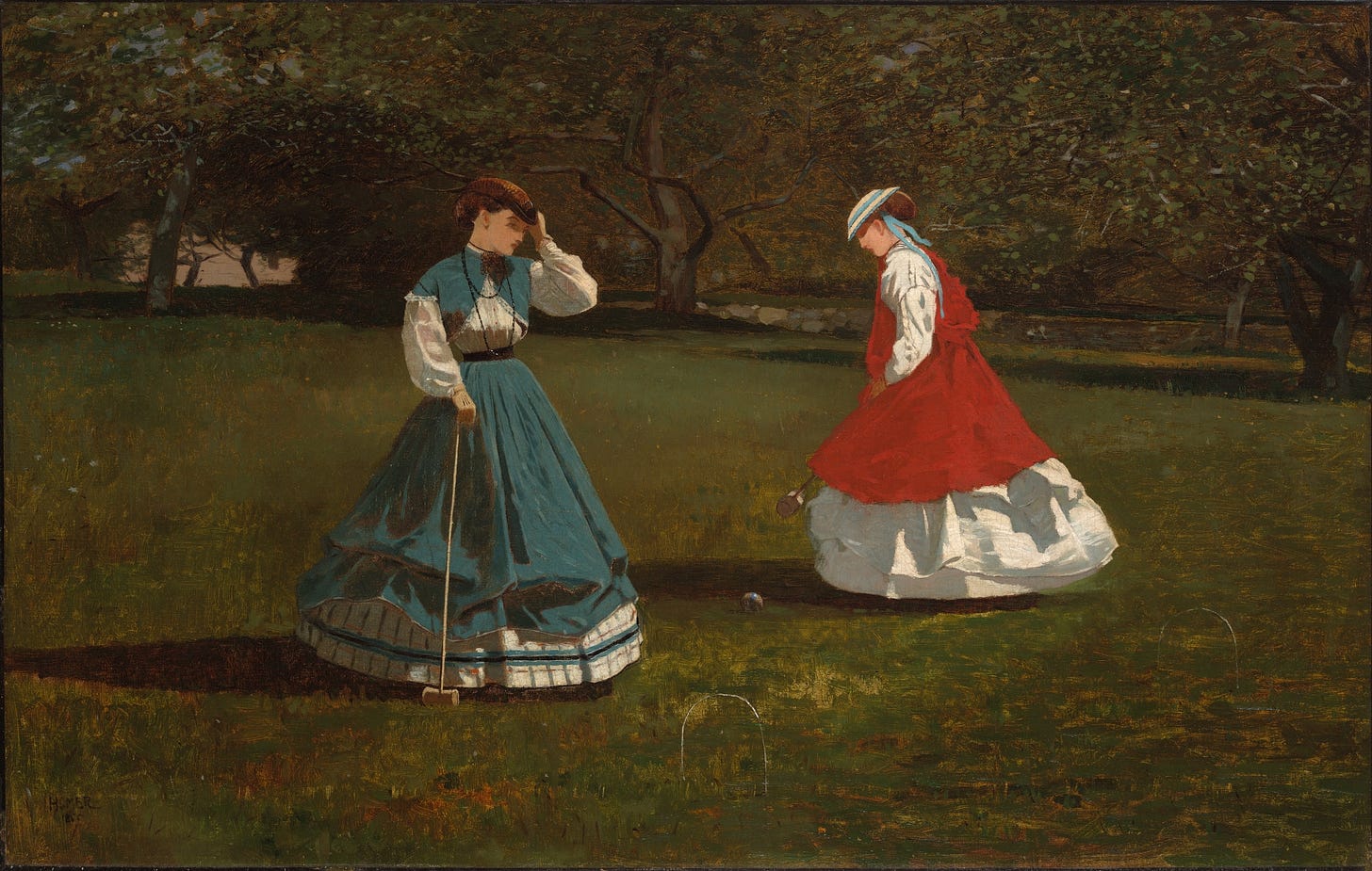 A Game of Croquet (1866)