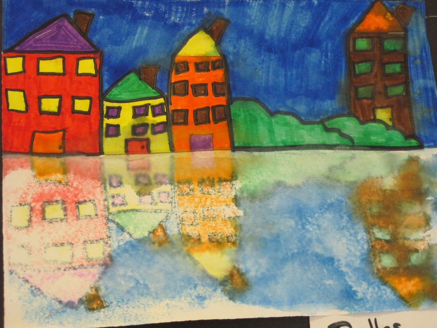 Reflections This is a great lesson to teach reflections. I found the idea  for this lesson on the… | 3rd grade art lesson, Art lessons elementary,  Teaching drawing