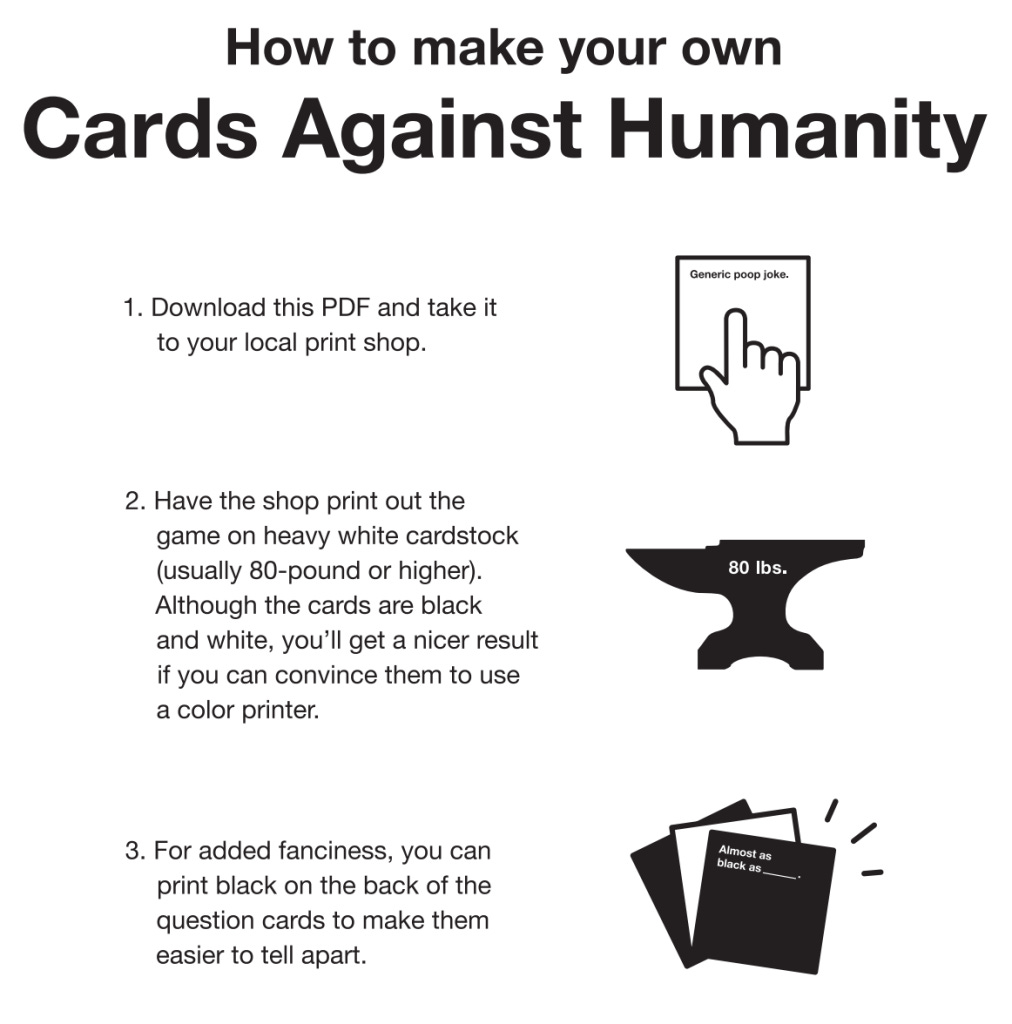 Cards Against Humanity print