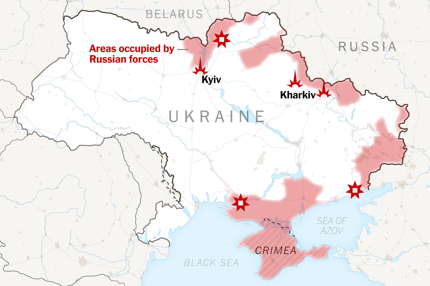 Ukraine Maps: Tracking Where Russian Forces Are Invading - The New York  Times