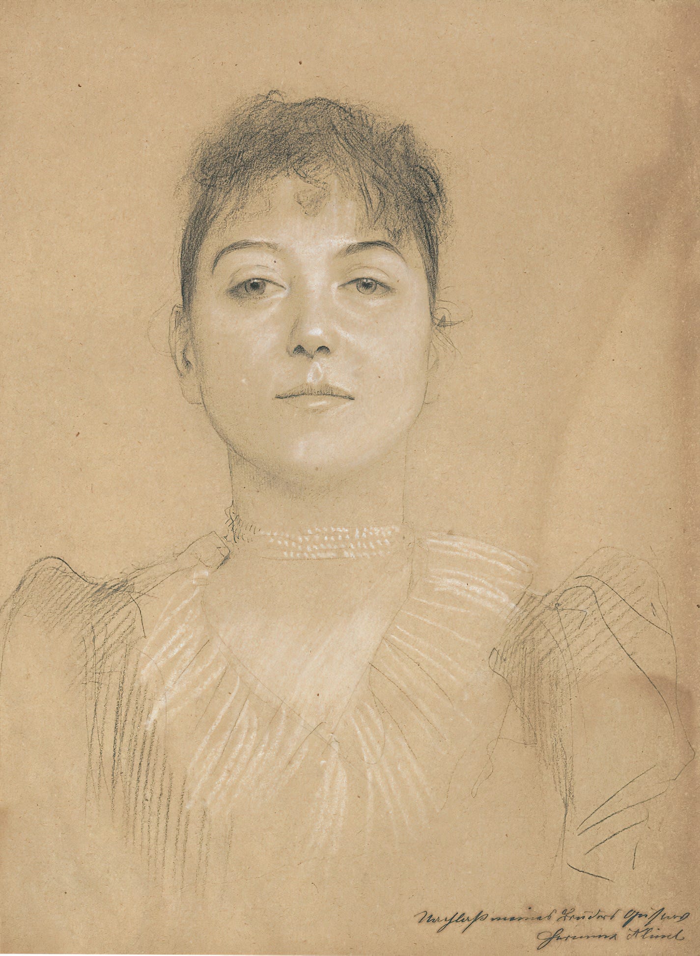 Portrait einer Frau (1890-1891) by Gustav Klimt
