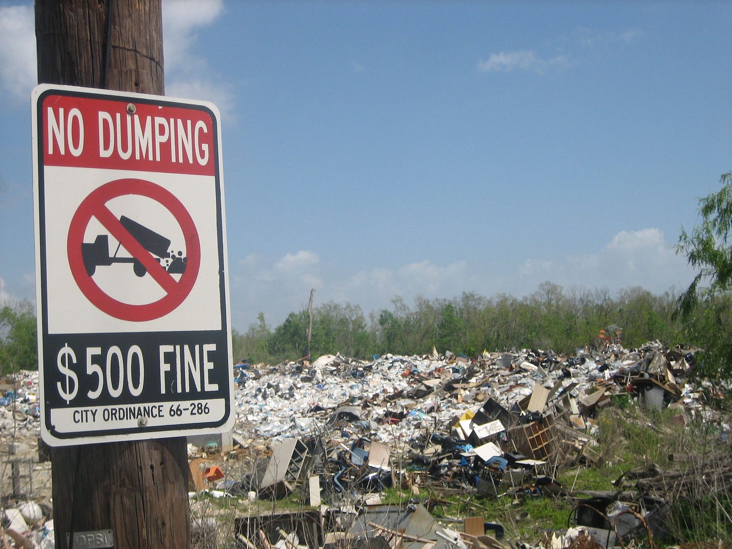 IllegalDumpingSign - Greenway Dumpsters