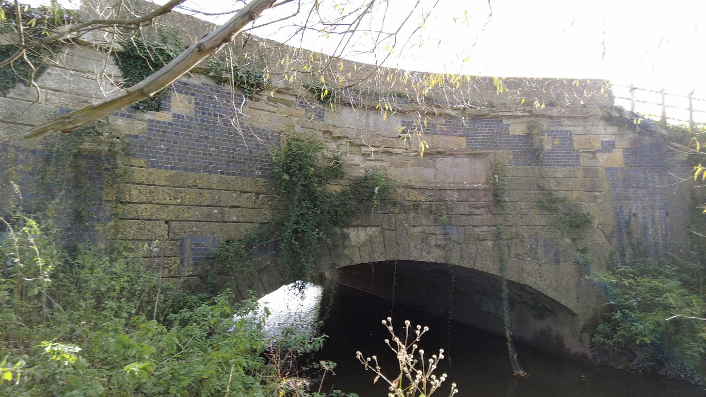 The aqueduct over Semington Brook which is now a listed structure to protect it. 