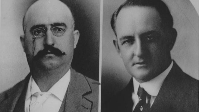 Incumbent Democratic Gov. George W.P. Hunt, left, and Republican challenger Thomas E. Campbell were rivals in Arizona's legally disputed 1916 gubernatorial election. The courts eventually determined that Hunt was the winner.