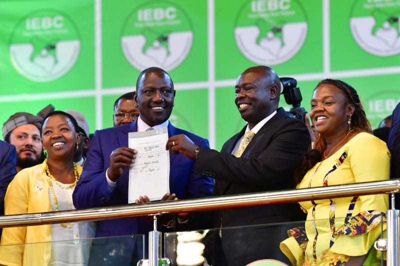 Ruto Declared Kenya's Next President
