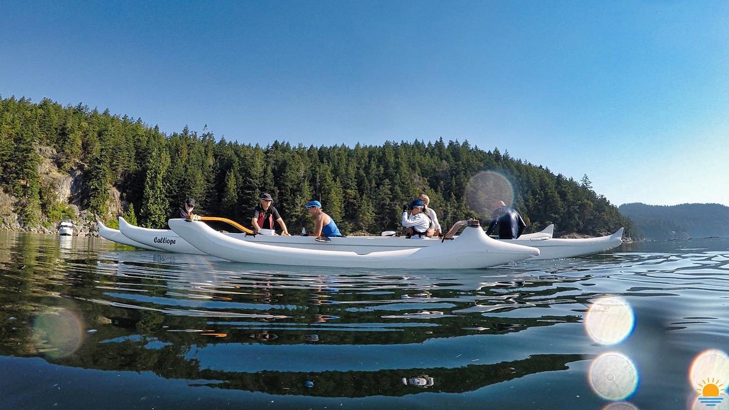 Outrigger canoe on the Sunshine Coast, BC.
