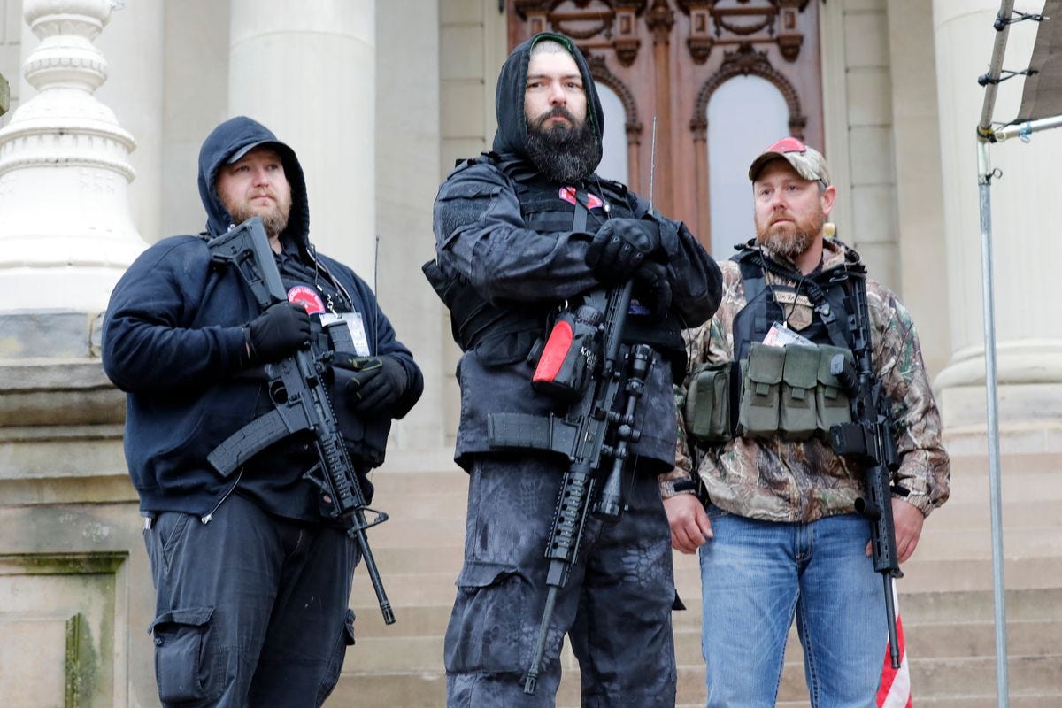 Armed protesters entered Michigan's state Capitol during rally ...