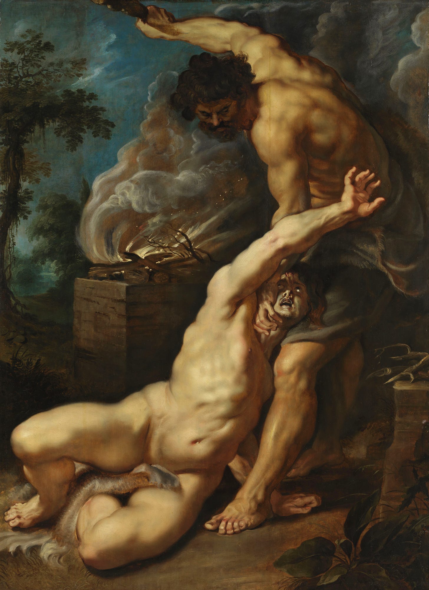 Cain slaying Abel by Peter Paul Rubens, c. 1600