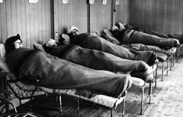 TB Sanatorium, patients wrapped in blankets, treatment including... |  Download Scientific Diagram