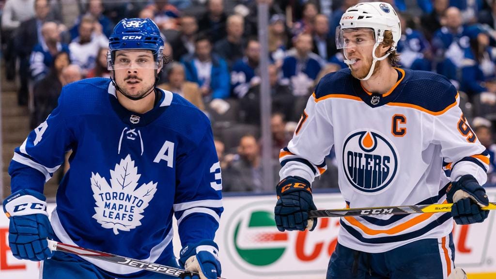 Matthews, McDavid meet in first of nine games between Maple Leafs, Oilers