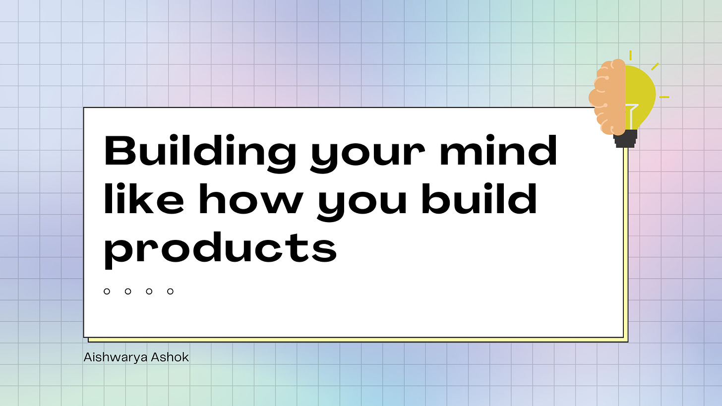 building a product and mindset