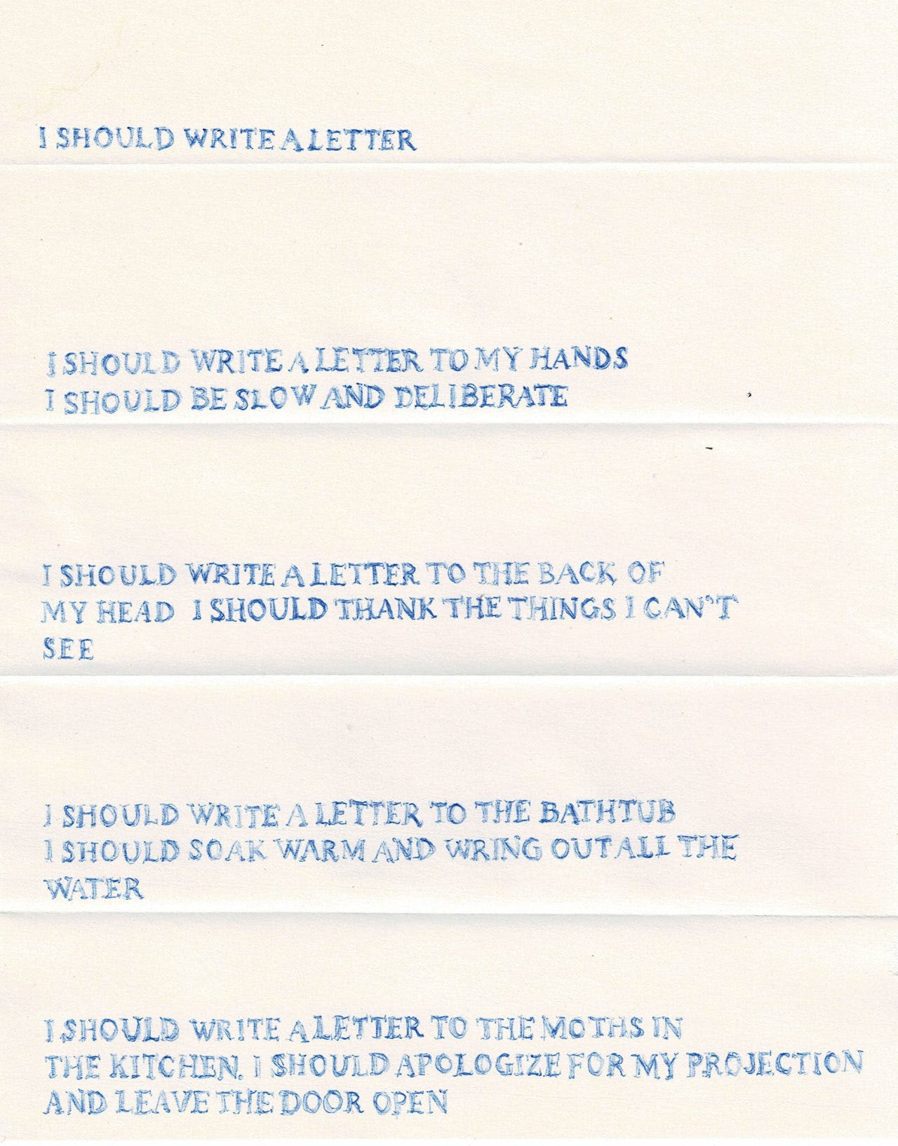 i should write a letter… / more
