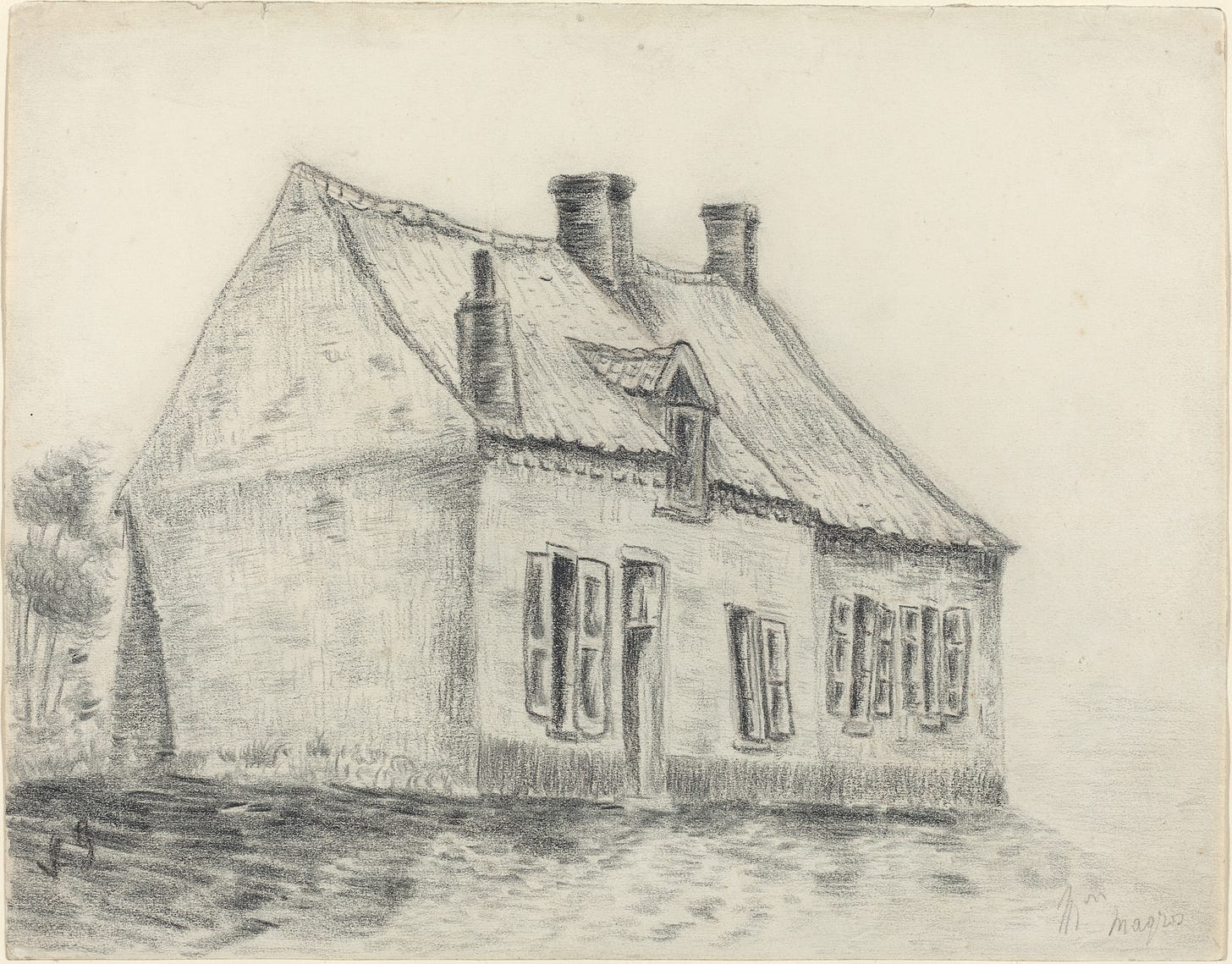 The Magrot House, Cuesmes (c. 1879-1880) by Vincent van Gogh