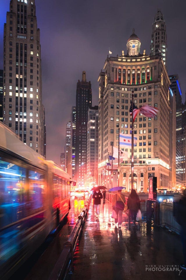 r/itookapicture - ITAP of a rainy night in Chicago