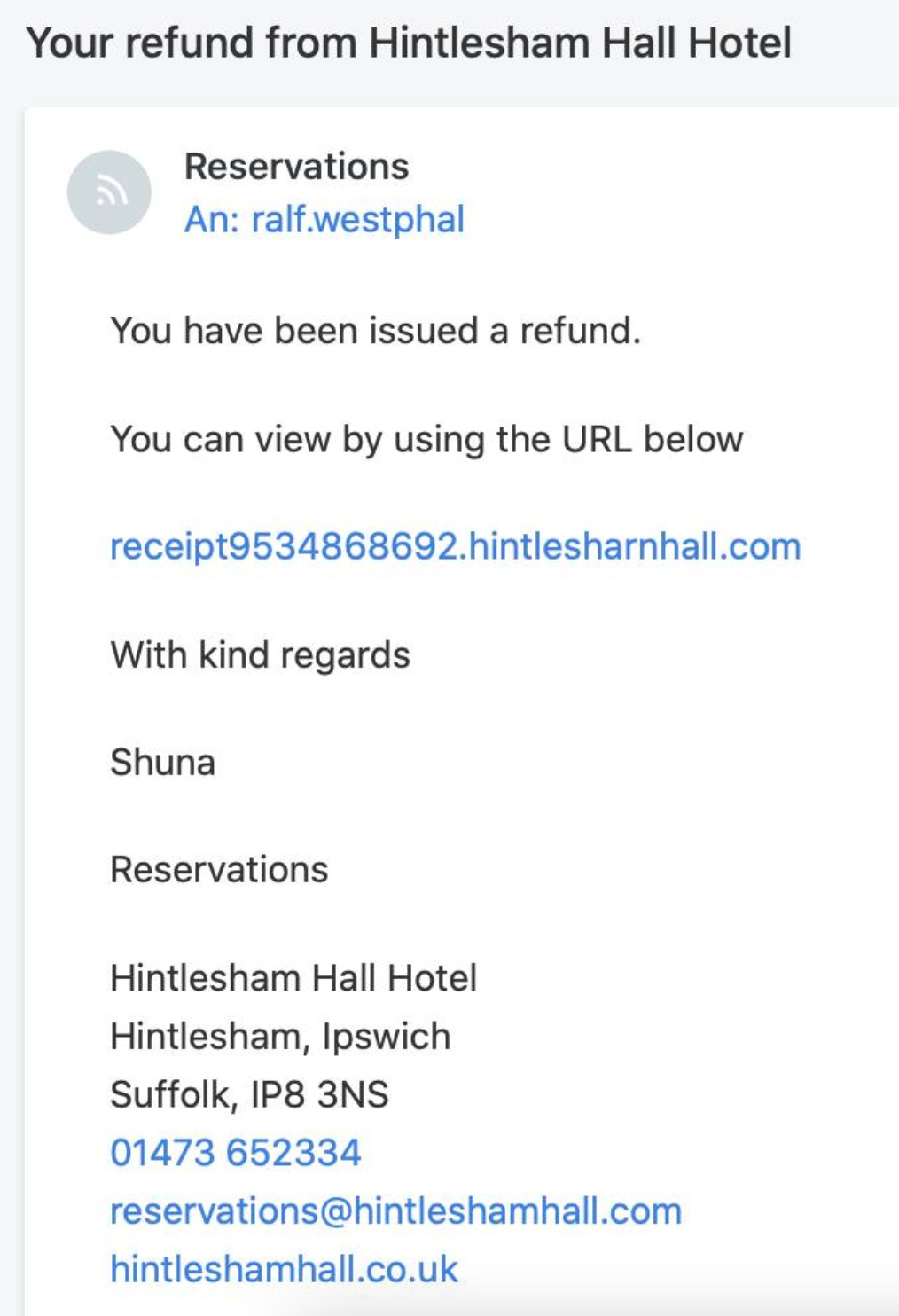 Erpressersoftware in From einer Phishing E-Mail