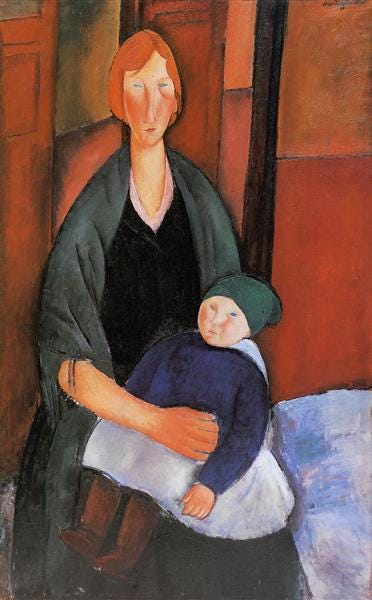 Seated Woman with Child (Motherhood), Amedeo Modigliani, 1919