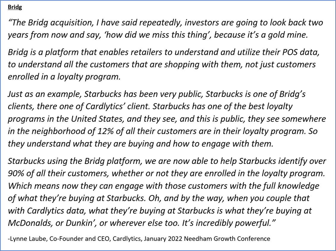 Cardlytics ($CDLX): The Power of Bridg (and Why CDLX is Undervalued), Starbucks client, 12%, 90%, Austin Swanson, Swany407