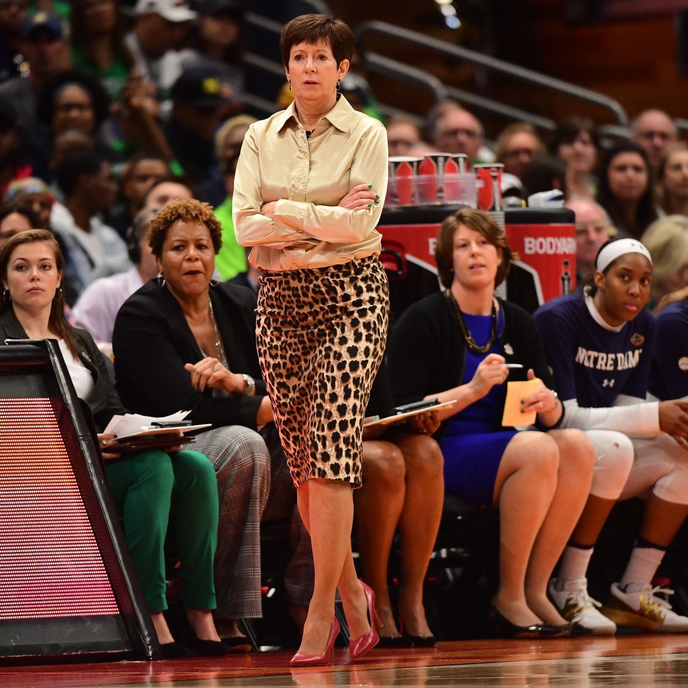 Muffet McGraw's emotional response after Notre Dame's 34 point loss - One  Foot Down